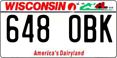 WI license plate 648OBK
