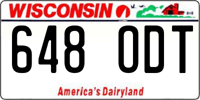 WI license plate 648ODT