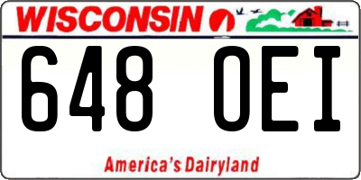 WI license plate 648OEI