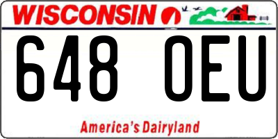 WI license plate 648OEU