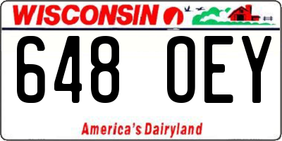 WI license plate 648OEY