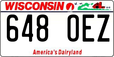 WI license plate 648OEZ