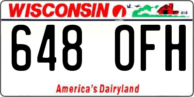 WI license plate 648OFH