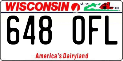 WI license plate 648OFL