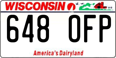 WI license plate 648OFP