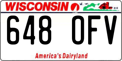 WI license plate 648OFV