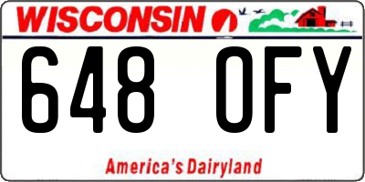WI license plate 648OFY