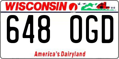 WI license plate 648OGD
