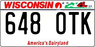 WI license plate 648OTK