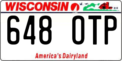 WI license plate 648OTP