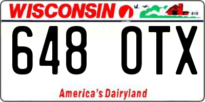 WI license plate 648OTX