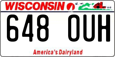 WI license plate 648OUH