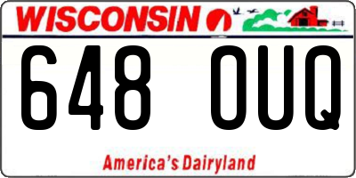 WI license plate 648OUQ