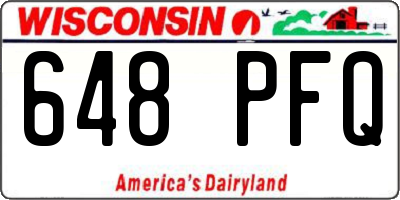 WI license plate 648PFQ