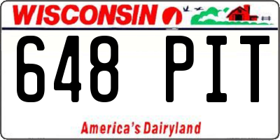 WI license plate 648PIT