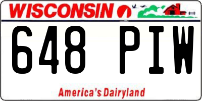 WI license plate 648PIW