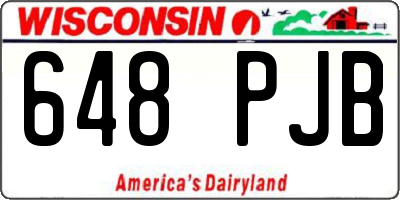 WI license plate 648PJB