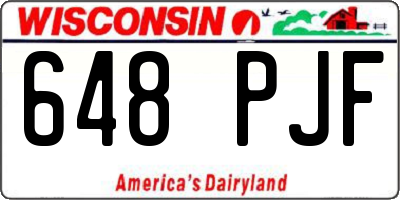 WI license plate 648PJF