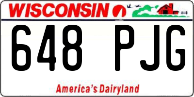 WI license plate 648PJG