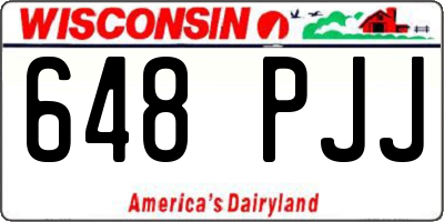WI license plate 648PJJ