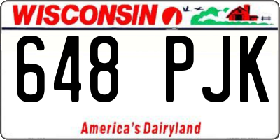 WI license plate 648PJK