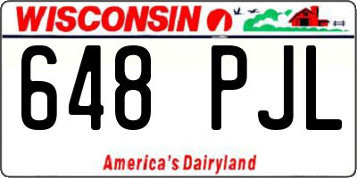 WI license plate 648PJL