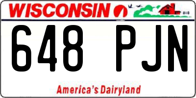 WI license plate 648PJN