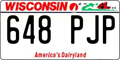 WI license plate 648PJP