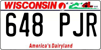 WI license plate 648PJR