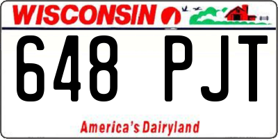 WI license plate 648PJT