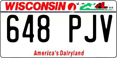WI license plate 648PJV