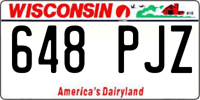 WI license plate 648PJZ
