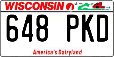 WI license plate 648PKD