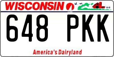 WI license plate 648PKK