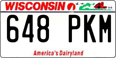 WI license plate 648PKM