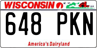 WI license plate 648PKN