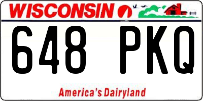 WI license plate 648PKQ