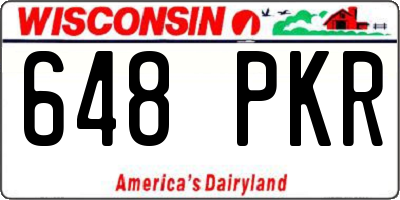 WI license plate 648PKR