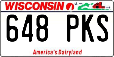 WI license plate 648PKS