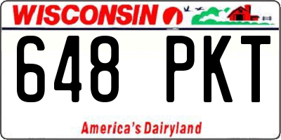 WI license plate 648PKT