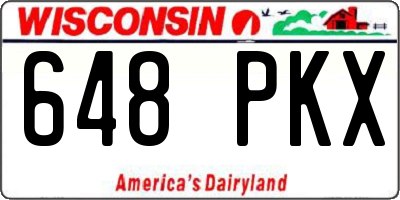 WI license plate 648PKX