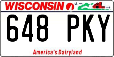 WI license plate 648PKY