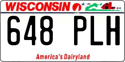 WI license plate 648PLH