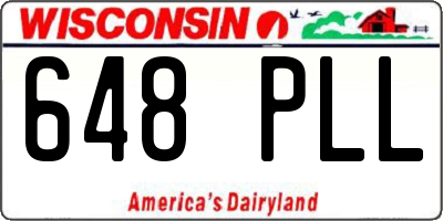 WI license plate 648PLL