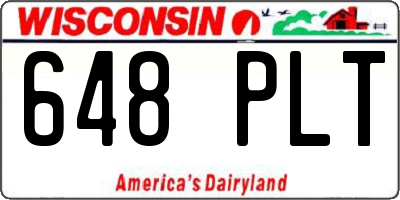 WI license plate 648PLT