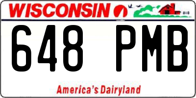 WI license plate 648PMB