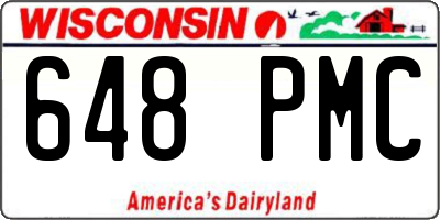 WI license plate 648PMC