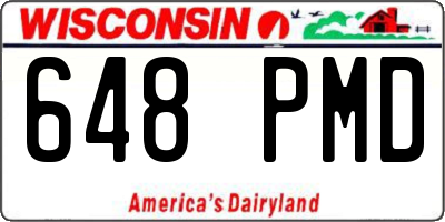 WI license plate 648PMD