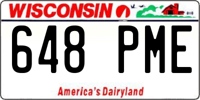 WI license plate 648PME