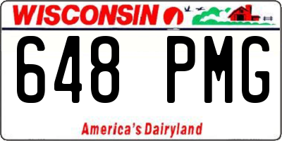 WI license plate 648PMG